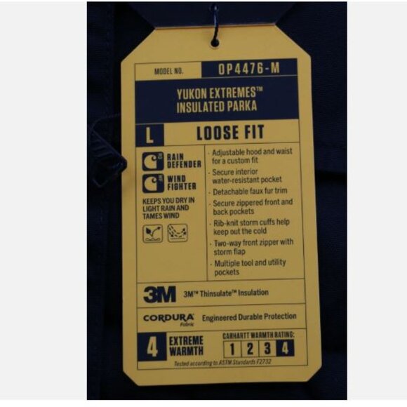 Carhartt Yukon Extremes Insulated Parka Men's Size L Tall OP4476-M Jacket 3M New - Picture 9 of 11